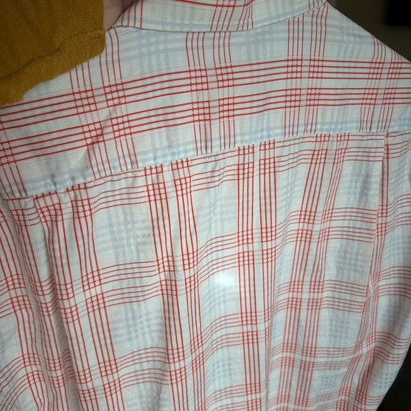 Men's Red and White Plaid Shirt - Picture 6 of 7